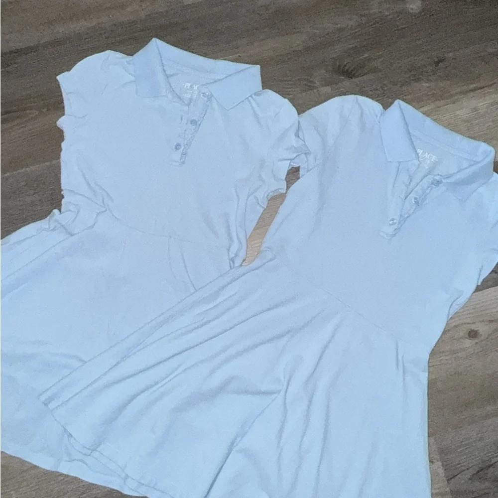 2 Light Blue Polo Dresses & 2 Shirts Bundle